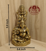 Buy Brass Kubera Lakshmi Idol 1.150g, 5.9" – Divine Lakshmi Kubera Brass Statue For Wealth