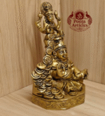 Buy Brass Kubera Lakshmi Idol 1.150g, 5.9" – Divine Lakshmi Kubera Brass Statue For Wealth