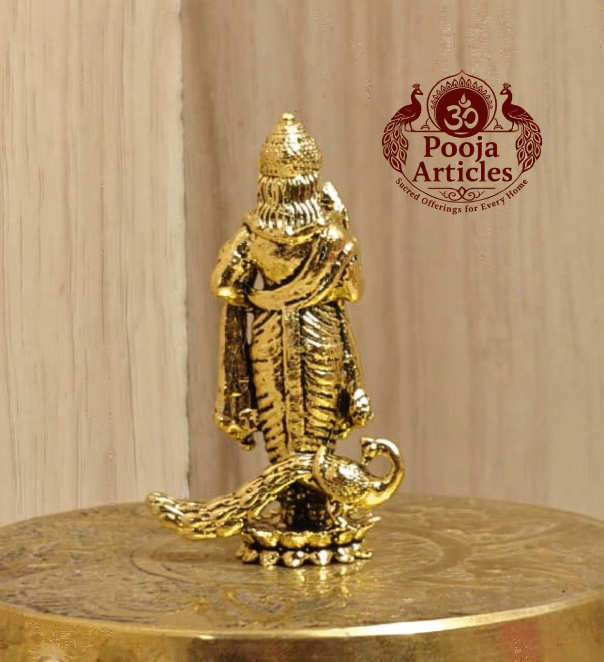 Buy Premium Brass Lord Murugan Statue – 30g, 2" Brass Vel Murugan Idol for Pooja
