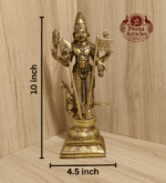 Buy Brass Murugan Idol – 2.370 kg, 10" Handcrafted Solid Brass Murugan Statue for Home Temple and Pooja