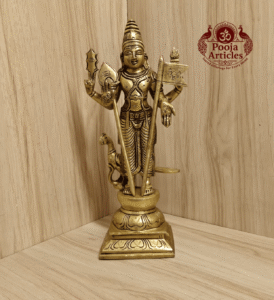 Buy Brass Murugan Idol – 2.370 kg, 10" Handcrafted Solid Brass Murugan Statue for Home Temple and Pooja