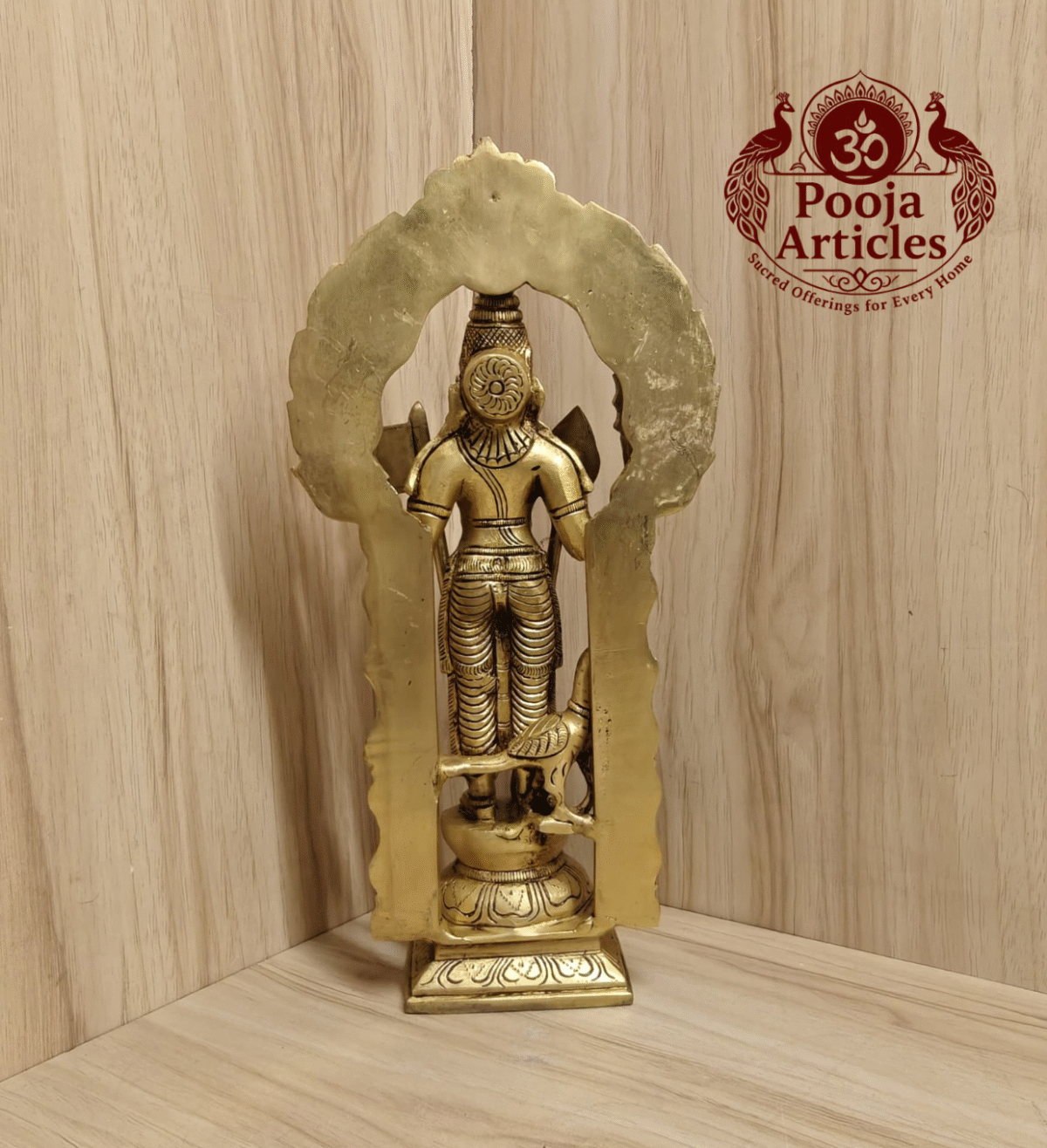 Buy Brass Thiruvachi Murugan Statue 3.100 kg – 11.5″ Solid Brass Lord Murugan Idol for Home Pooja - Image 5