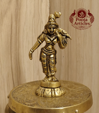 Buy Brass Andal Idol 90 g, 3″ – Premium Andal Statue for Pooja & Home Temple
