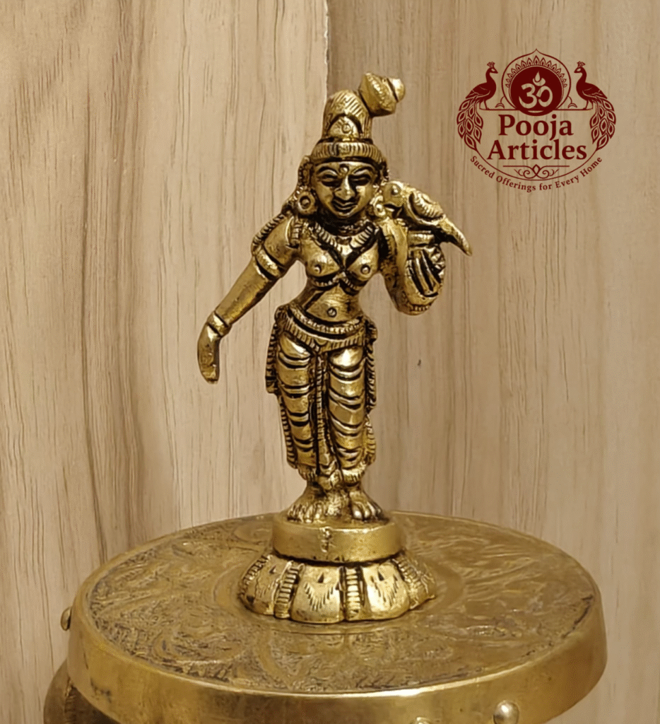 Buy Brass Andal Idol 90 g, 3″ – Premium Andal Statue for Pooja & Home Temple