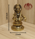 Buy Brass Ayyappan Statue 410g, 3.5" – Handcrafted Spiritual Idol For Home Puja