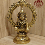 Buy Brass Ayyappan Statue – 650 g, 5" Pure Brass Ayyappan Idol for Home Temple