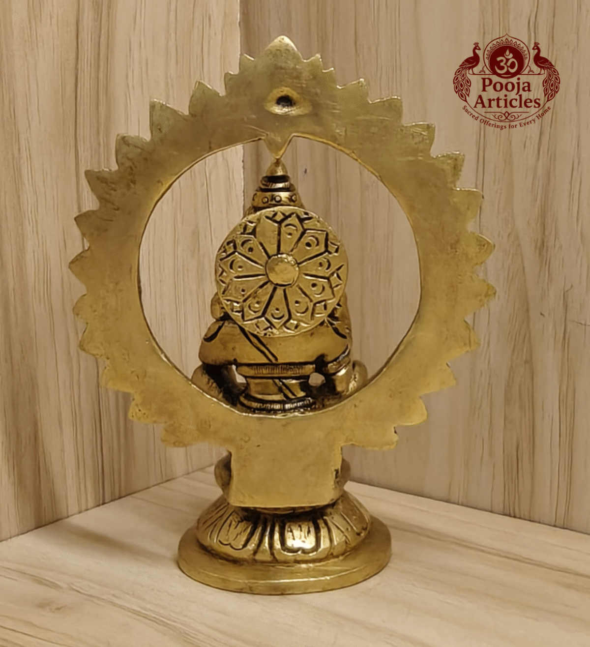 Buy Brass Ayyappan Statue – 650 g, 5" Pure Brass Ayyappan Idol for Home Temple