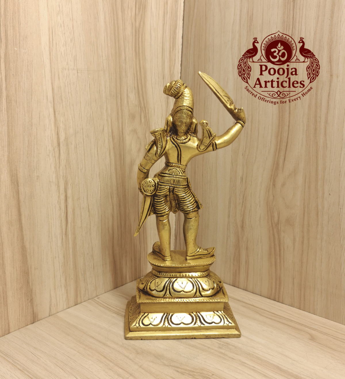 Buy Brass Madurai Veeran Statue 2.170 Kg, 10″ | Divine Protector Idol for Home & Temple