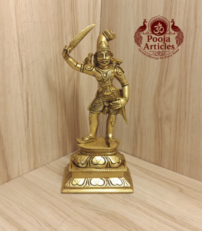 Buy Brass Madurai Veeran Statue 2.170 Kg, 10″ | Divine Protector Idol for Home & Temple