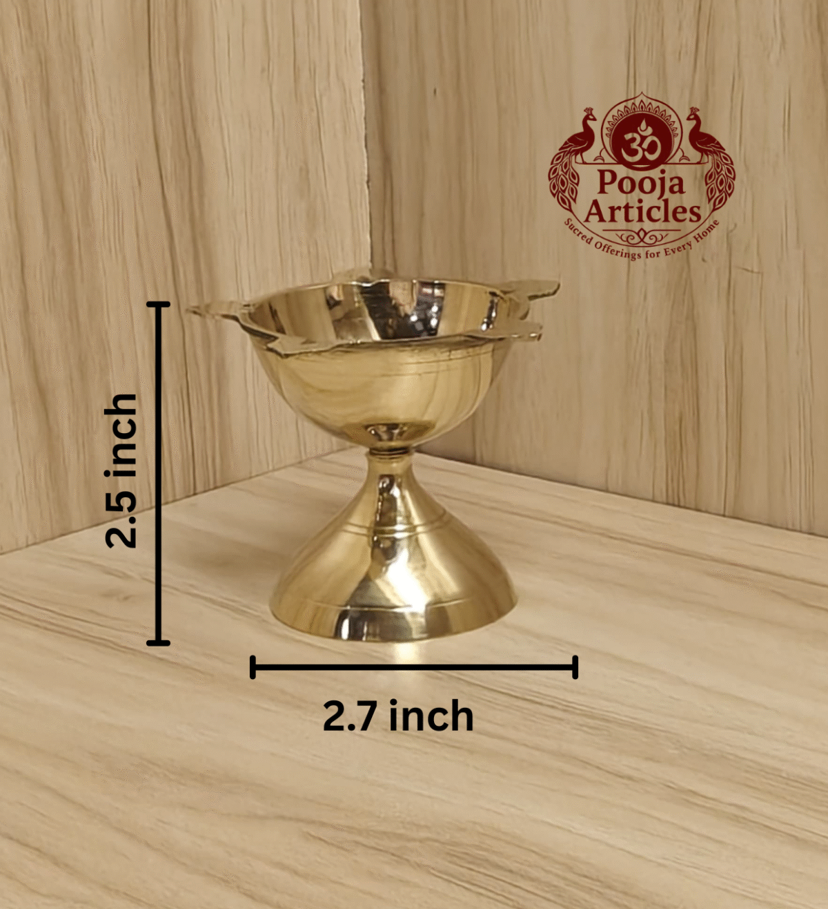 Buy Brass Poona Deep 60g, 2.7" – Divine Traditional Oil Lamp For Lighting
