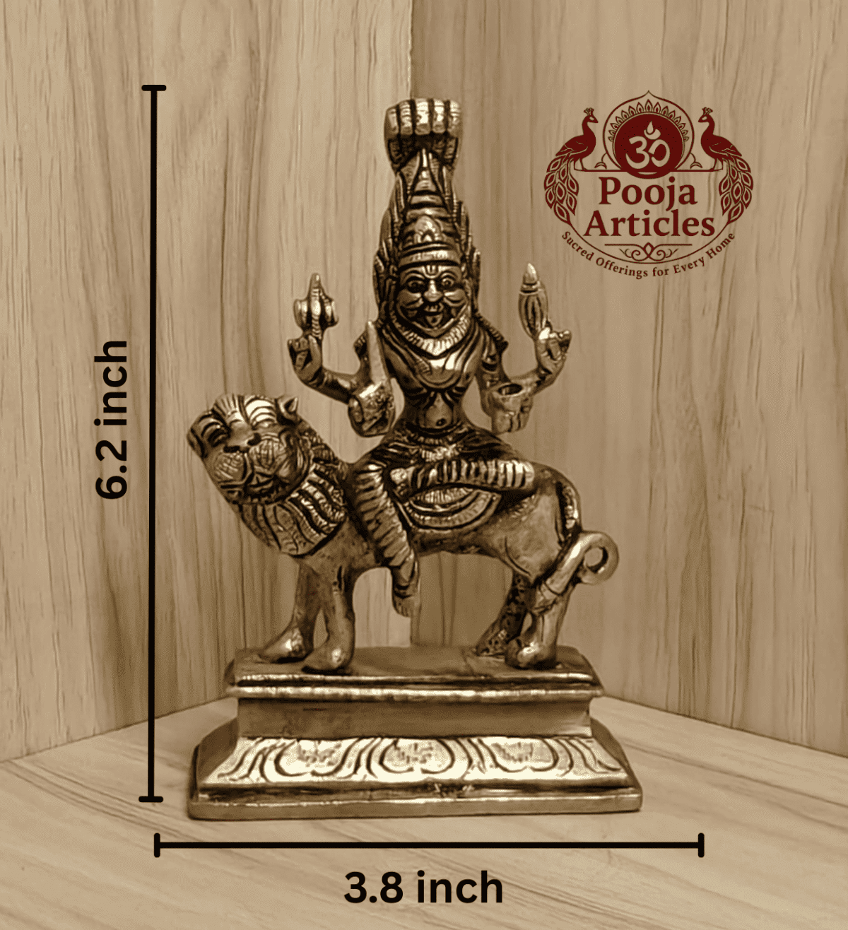 Buy Brass Pratyangira Devi Statue – 900g, 6.2" Divine Brass Pratyangira Devi Idol for Home Temple and Pooja