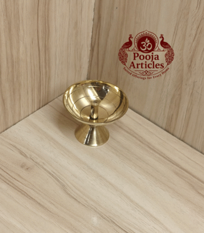 Buy Brass Pyali Deep 30 g, 2.1" – Elegant Brass Pooja Bowl for Sacred Rituals | PoojaArticles.com