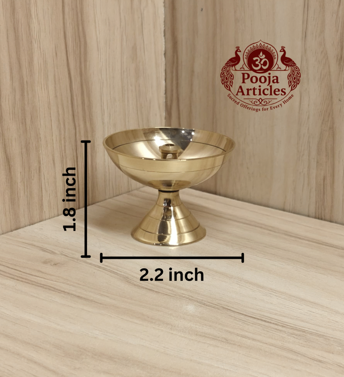 Buy Brass Pyali Deep 40 g, 2.2" – Divine Brass Pooja Bowl For Puja | PoojaArticles.com