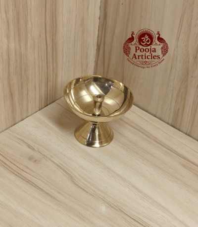 Buy Brass Pyali Deep 40 g, 2.2" – Divine Brass Pooja Bowl For Puja | PoojaArticles.com