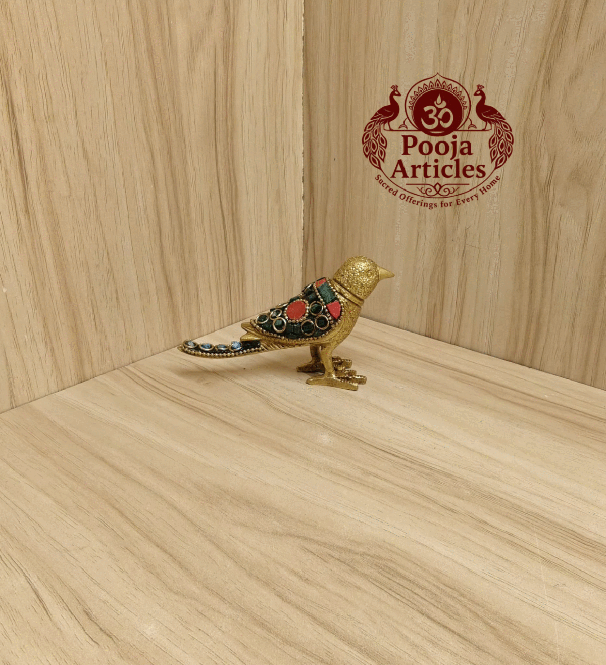 Buy Brass Sparrow Idol 230 g, 2.5" – Elegant Brass Sparrow Idol for Home Temple & Décor