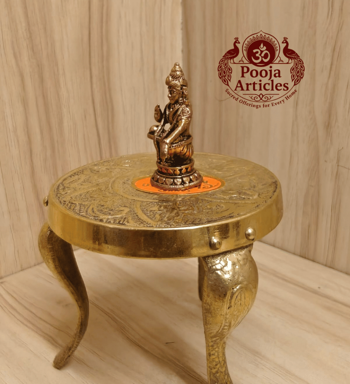 Buy Copper Ayyappan Statue – 30 g, 1.5" Pure Copper Ayyappan Idol for Home Temple