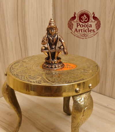 Buy Copper Ayyappan Statue – 30 g, 1.5" Pure Copper Ayyappan Idol for Home Temple