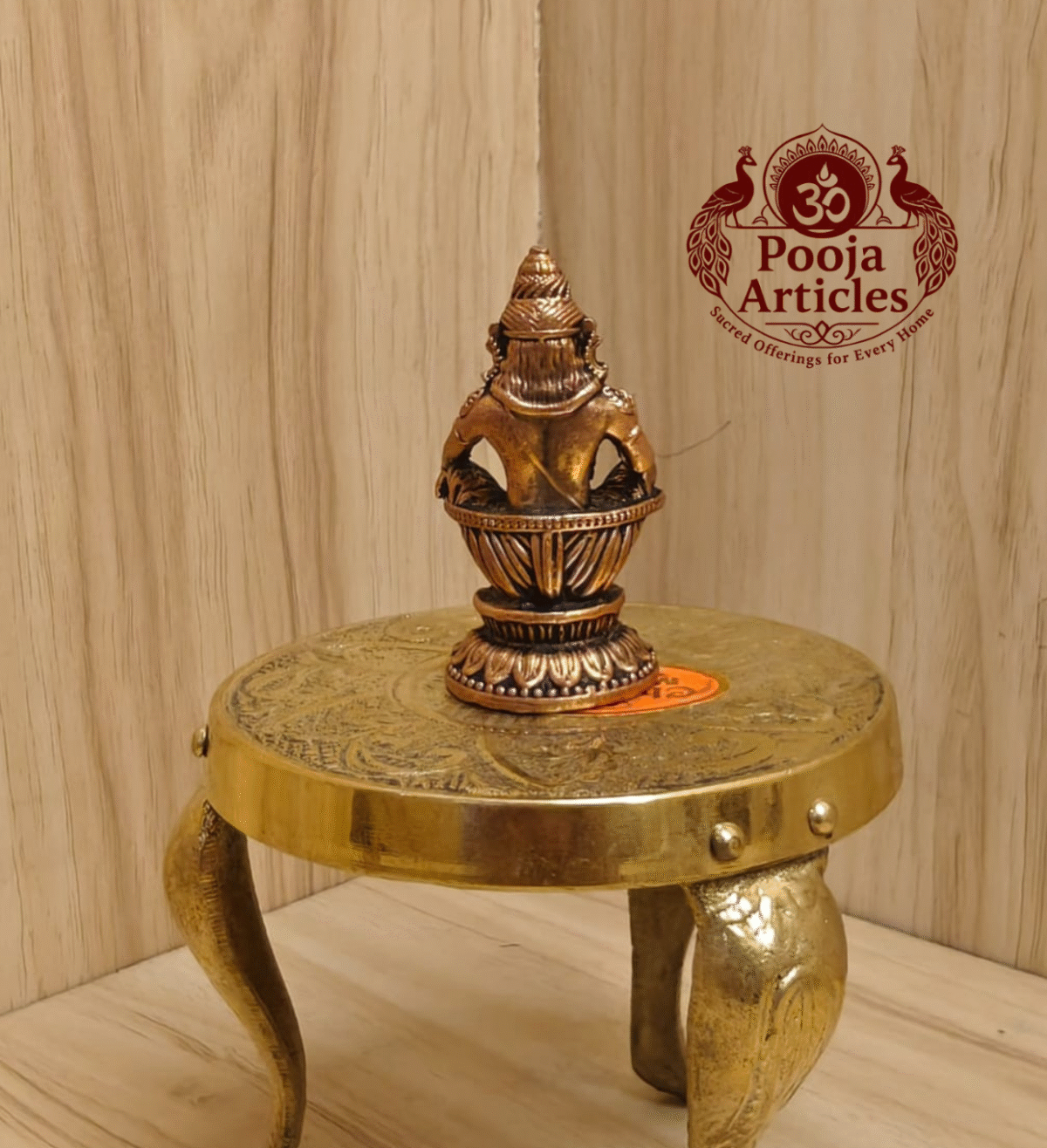 Buy Copper Ayyappan Statue – 50 g, 2" Mini Copper Ayyappan Idol for Home Temple