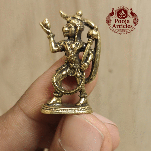 Buy Miniature Brass Hanuman Statue – 10 g, 1.5″ Divine Brass Hanuman Murti for Pooja