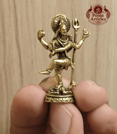 Buy Miniature Brass Nataraja – 15 g, 1.8″ Divine Natraj Statue For Pooja