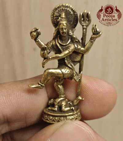 Buy Miniature Brass Nataraja – 15 g, 1.8″ Divine Natraj Statue For Pooja