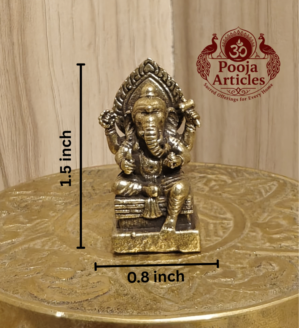 Buy Miniature Ganesh Statue – 35 g, 1.5″ | Compact Divine Decor for Home & Office