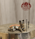 Buy Elegant Miniature Brass Cat Figurine 10 g, 0.5" for Home Decor, Positivity and Gifting