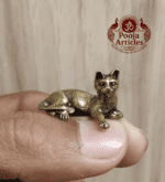 Buy Elegant Miniature Brass Cat Figurine 10 g, 0.5" for Home Decor, Positivity and Gifting