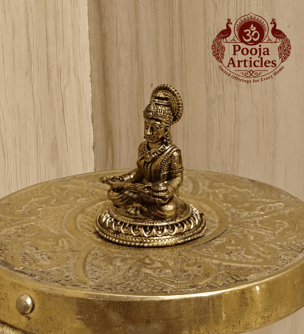 Buy Brass Annapurna Devi Idol 15 g, 1.2" for Home Pooja, Prosperity & Spiritual Blessings