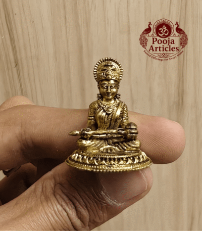 Buy Brass Annapurna Devi Idol 15 g, 1.2" for Home Pooja, Prosperity & Spiritual Blessings