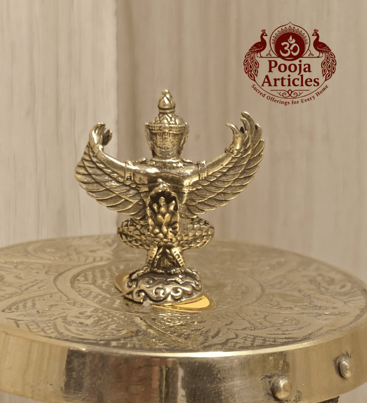 Buy Brass Garuda Statue – 20 g, 1.6" Miniature Sacred Brass Idol for Protection, Power, and Divine Energy