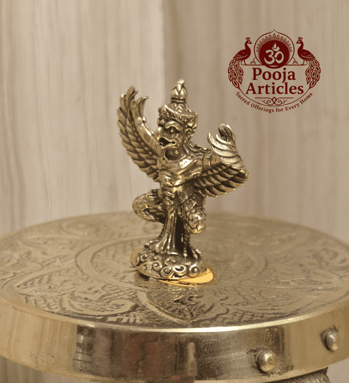 Buy Brass Garuda Statue – 20 g, 1.6" Miniature Sacred Brass Idol for Protection, Power, and Divine Energy