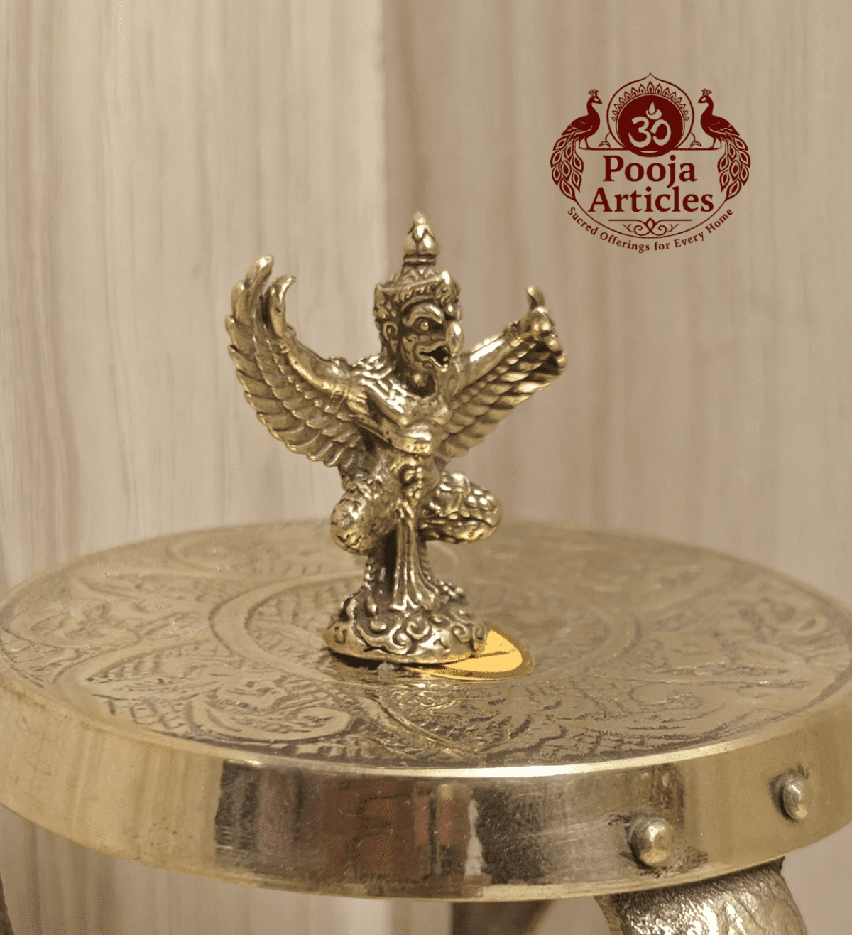 Buy Brass Garuda Statue – 20 g, 1.6" Miniature Sacred Brass Idol for Protection, Power, and Divine Energy