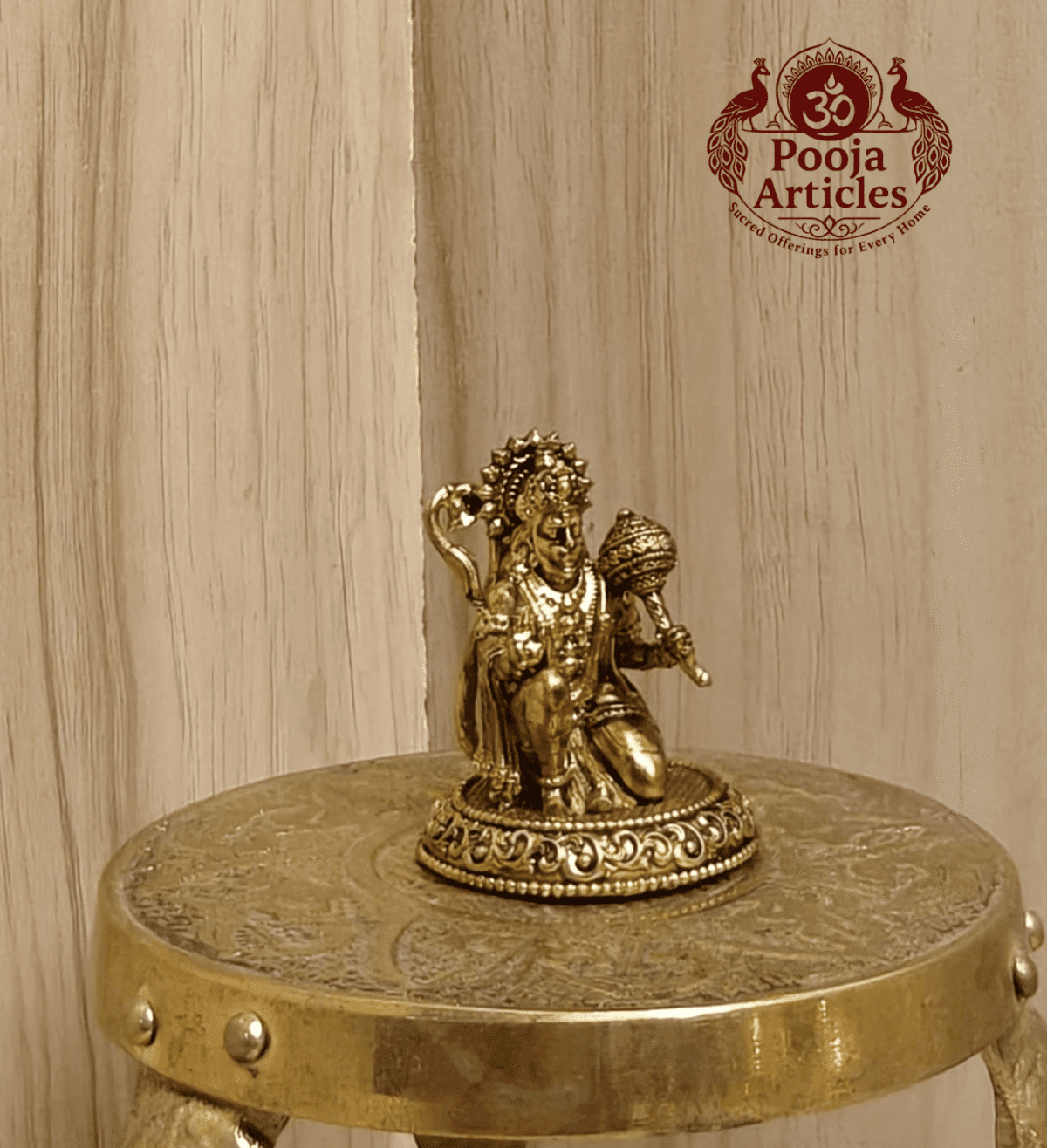 Buy Brass Hanuman Idol 30 g, 1.5" for Home Pooja, Protection and Spiritual Strength