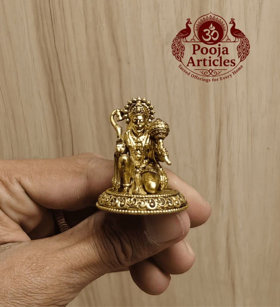 Buy Brass Hanuman Idol 30 g, 1.5" for Home Pooja, Protection and Spiritual Strength
