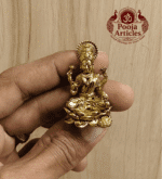 Buy Brass Lord Lakshmi Idol 25 g, 2.5" for Home Pooja, Wealth and Spiritual Blessings