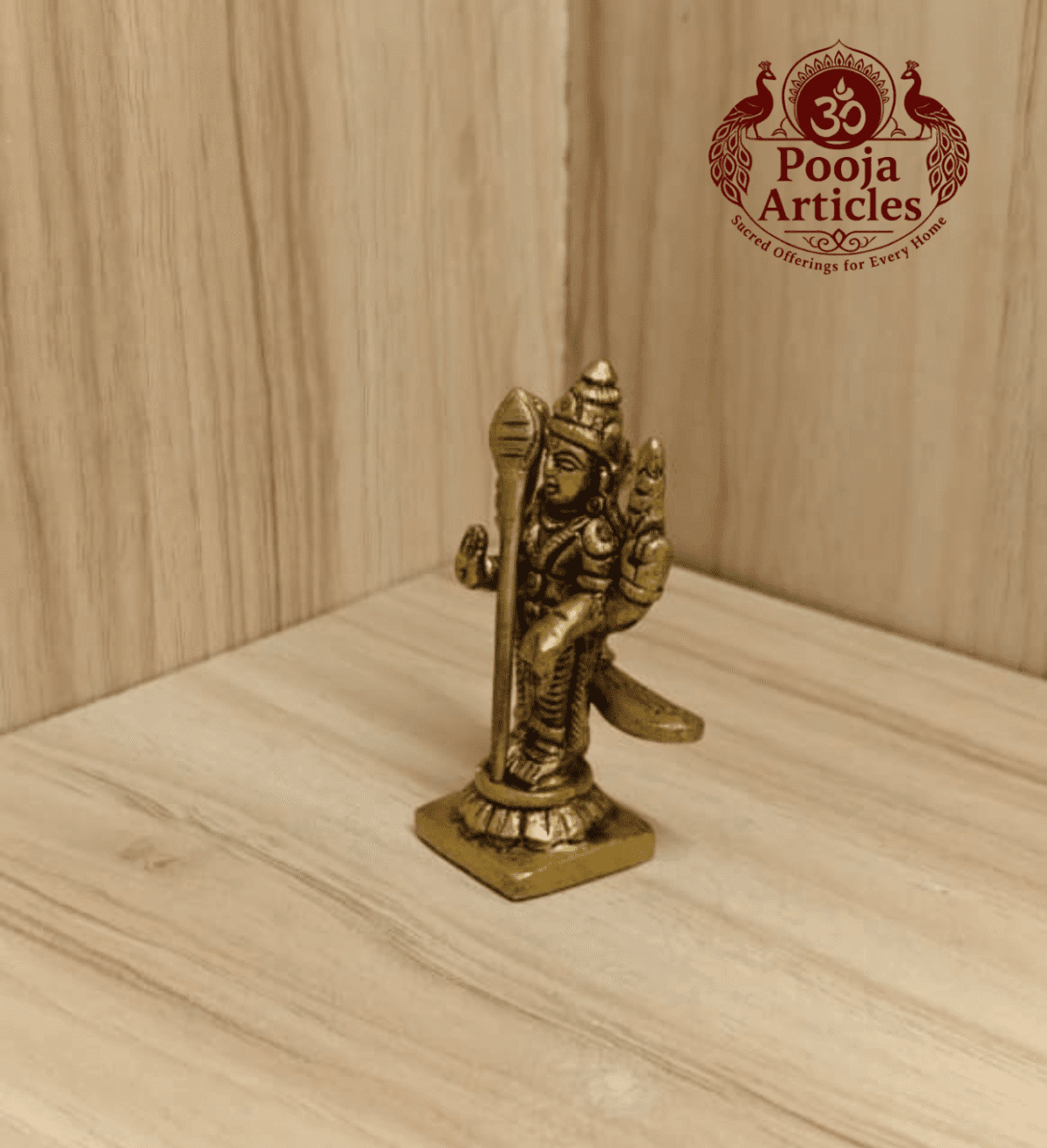 Buy Brass Lord Murugan Idol 90 g, 2.5" for Home Pooja, Courage and Spiritual Blessings