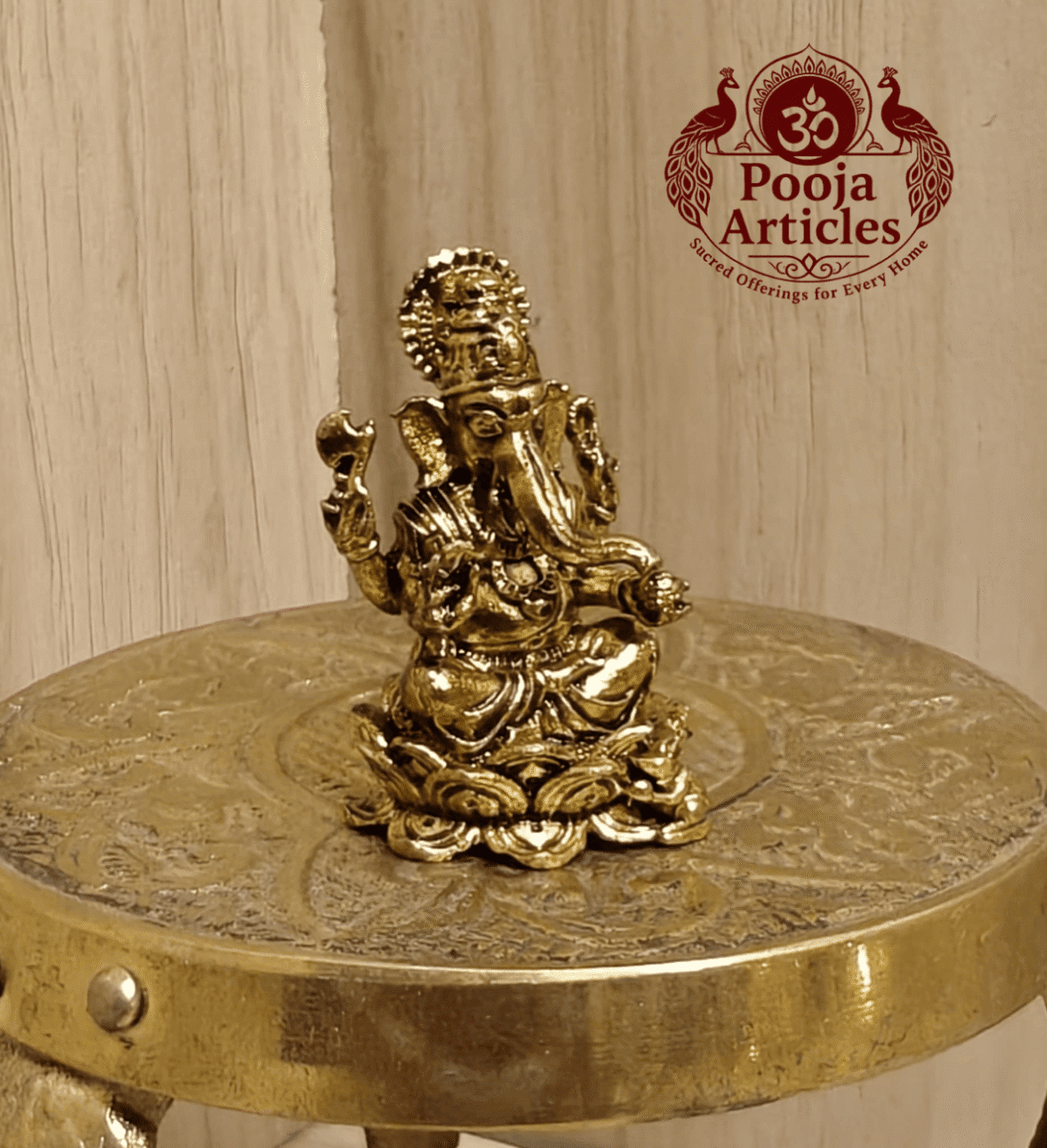 Buy Brass Lord Vinayagar Statue 25 g, 1.5" for Home Pooja, Success and Spiritual Blessings