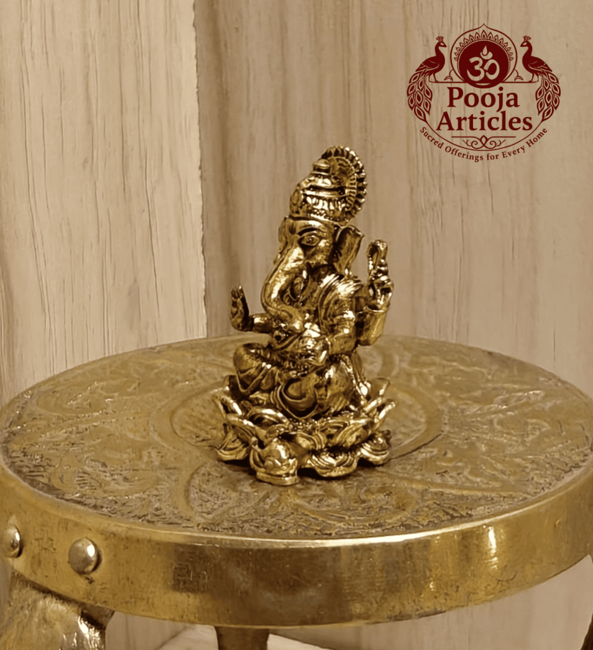 Buy Brass Lord Vinayagar Statue 25 g, 1.5" for Home Pooja, Success and Spiritual Blessings