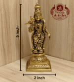 Buy Brass Meenakshi Amman Statue 420 g, 5" – Premium Brass Meenakshi Amman Idol for Home Pooja & Vastu