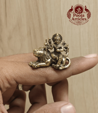 Buy Brass Miniature Durga Devi Statue 30 g, 1" for Protection, Strength and Divine Energy