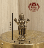 Buy Brass Miniature Lord Vishnu Idol 15 g, 1.5" for Divine Protection, Peace and Prosperity