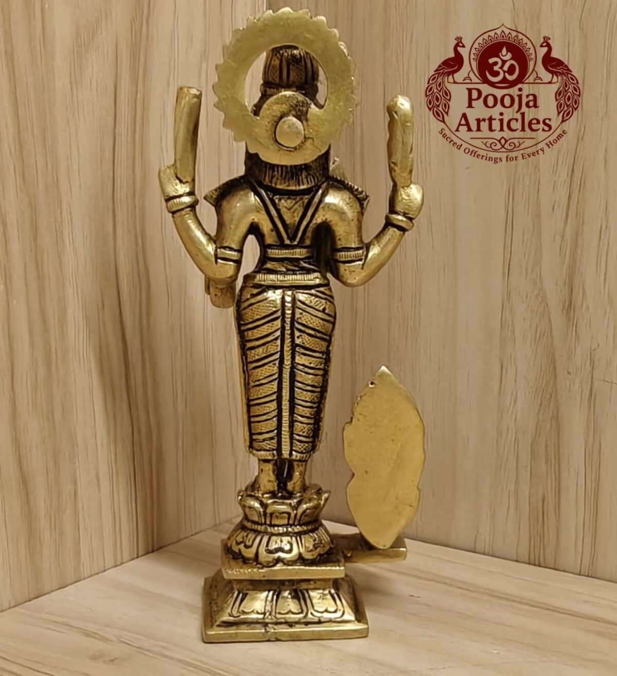 Buy Brass Murugan Statue – 580 g, 6.2″ Divine Brass Murugan Idol For Puja