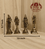 Buy Brass Nalvar Set 1.750 g, 5.7" – Premium Handcrafted Brass Naalvar Idols for Home Pooja, Bhakti & Spiritual Blessings