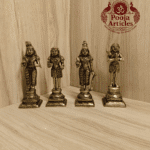 Buy Brass Nalvar Set 1.750 g, 5.7" – Premium Handcrafted Brass Naalvar Idols for Home Pooja, Bhakti & Spiritual Blessings