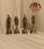 Buy Brass Nalvar Set 1.750 g, 5.7" – Premium Handcrafted Brass Naalvar Idols for Home Pooja, Bhakti & Spiritual Blessings