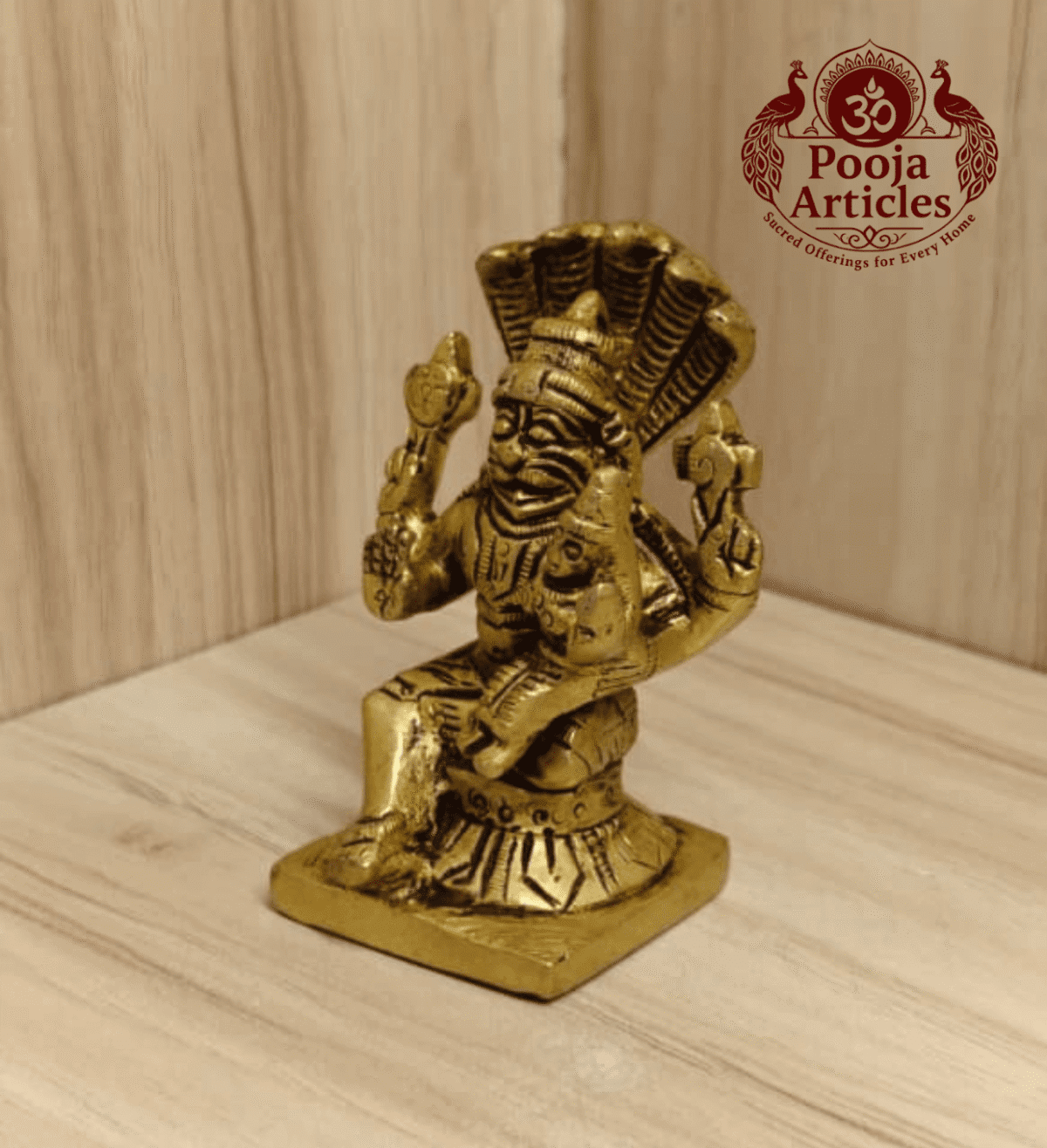 Buy Brass Narsimha Lakshmi Statue 300 g, 3" – Premium Handcrafted Narsimha Lakshmi Brass Idol for Protection, Prosperity & Vastu