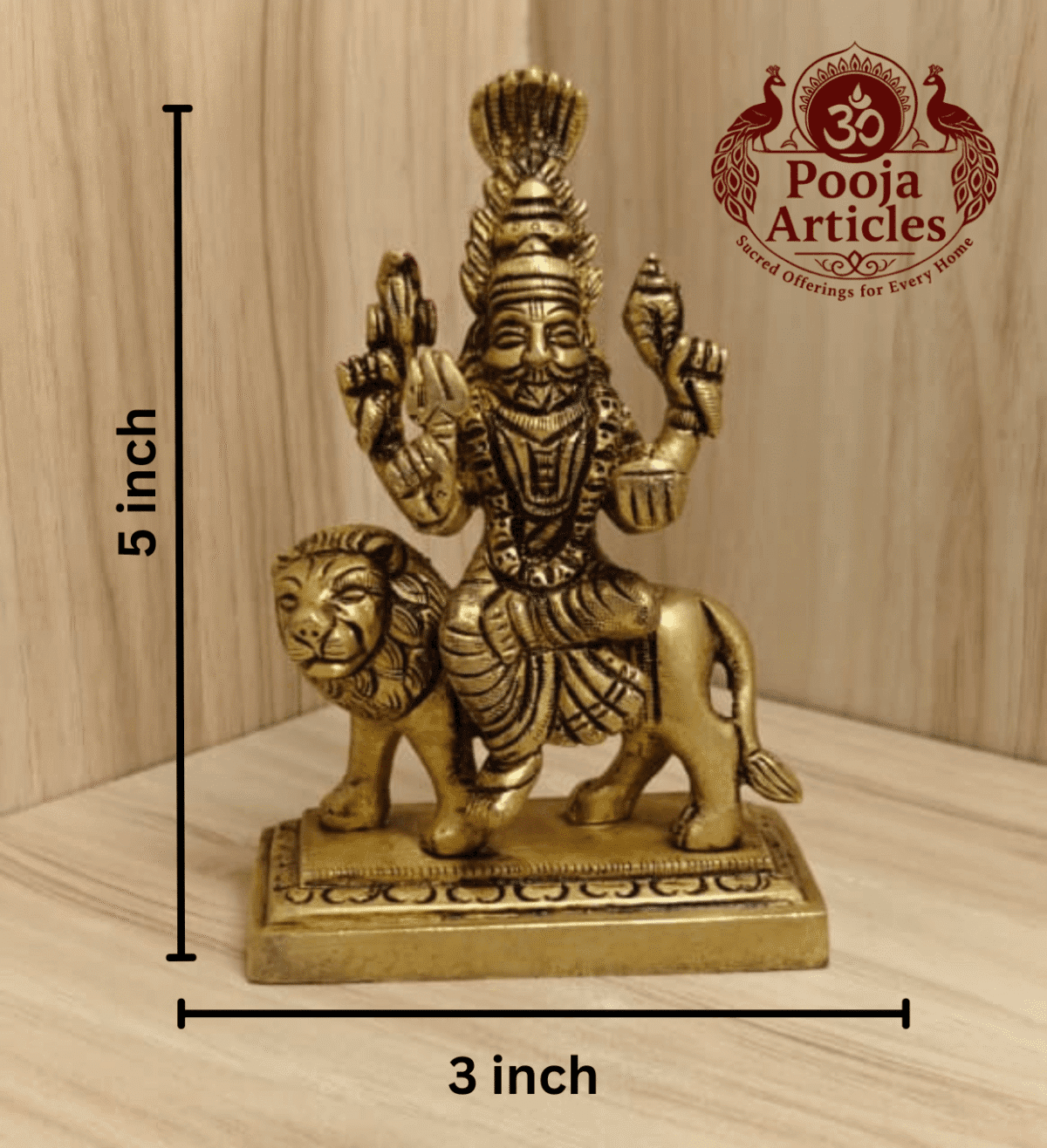 Buy Brass Pratyangira Devi Statue 560 g, 5" – Premium Brass Pratyangira Devi Idol for Protection & Powerful Spiritual Energy