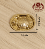 Buy Brass Vastu Tortoise with Plate 110 g, 3" for Wealth, Stability and Positive Energy