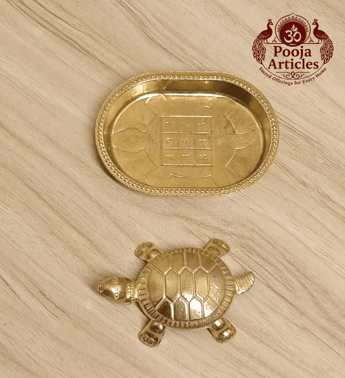 Buy Brass Vastu Tortoise with Plate 110 g, 3" for Wealth, Stability and Positive Energy